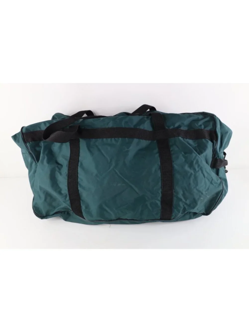 Vtg 90s Nike Travis Scott Big Swoosh Spell Out Handled Duffel Bag Green Large